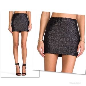 Miss Me Skirts - MM Couture by Miss Me Sequin Mini Skirt in Black Miss Me Skirts - MM Couture by Miss Me Sequin Mini Skirt in Black